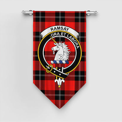 Ramsay Modern Tartan Crest Gonfalon