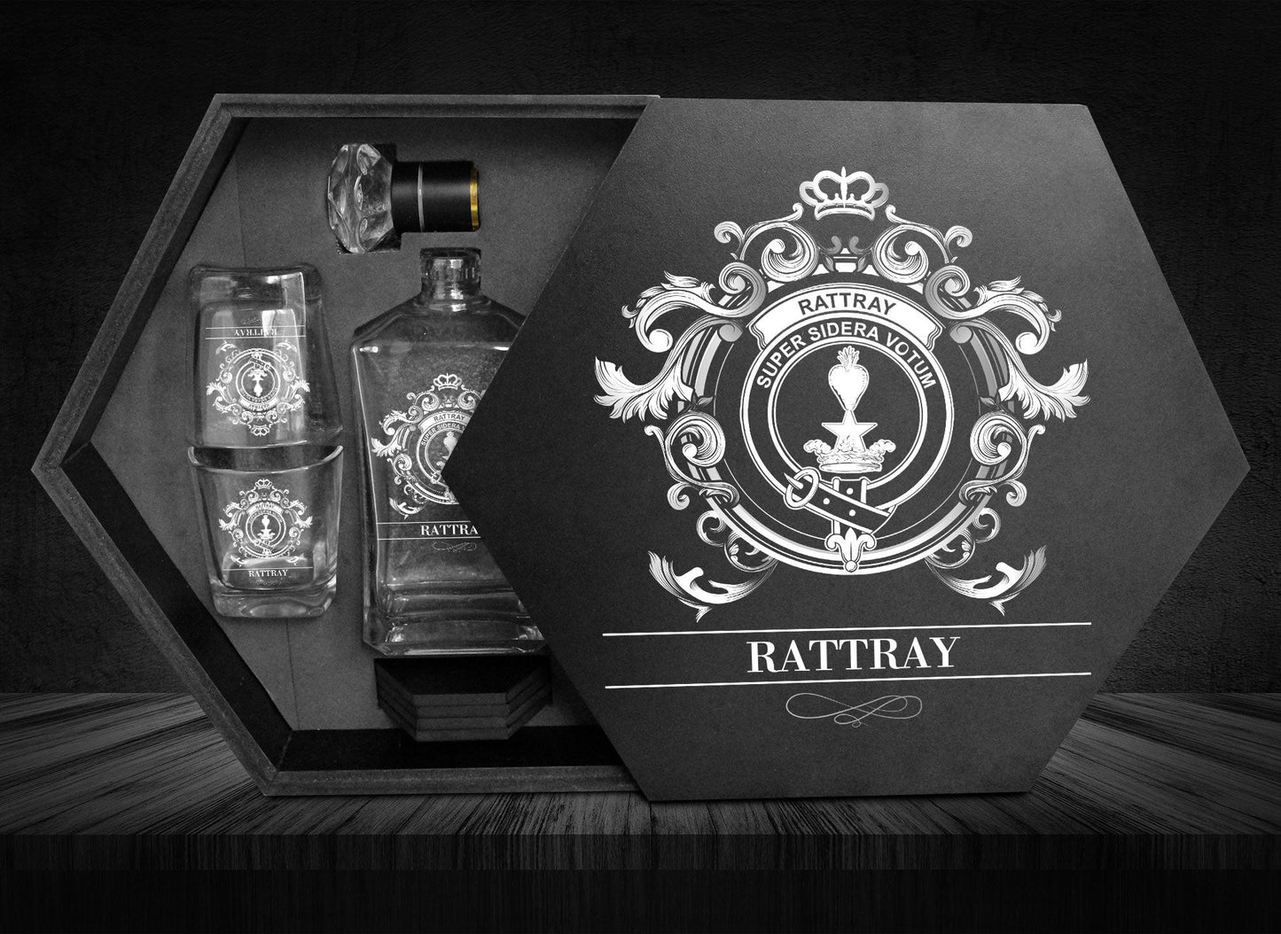 Rattray Tartan Clan Decanter Set