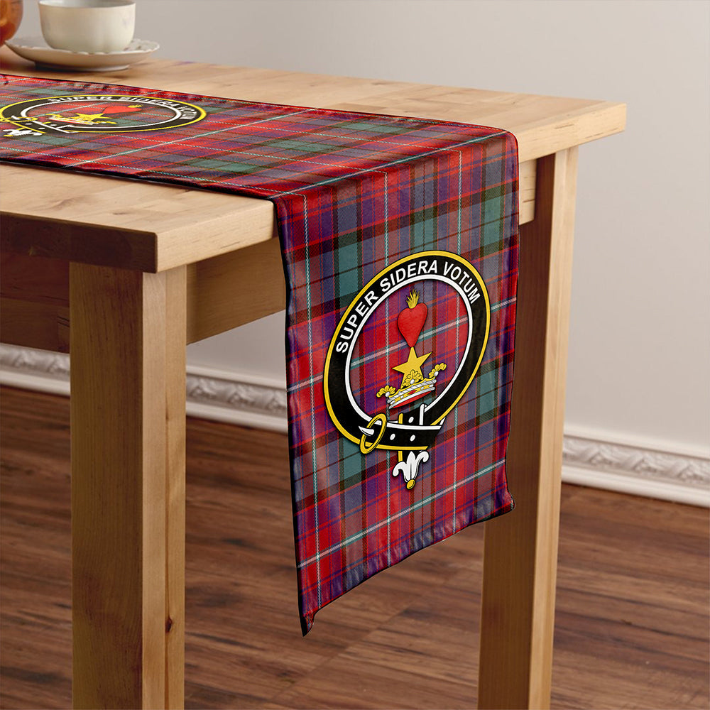 Rattray of Lude Weathered Tartan Crest Table Runner