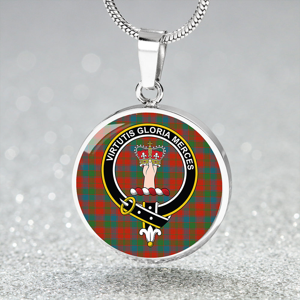 Robertson 1819 Ancient Tartan Crest Circle Necklace