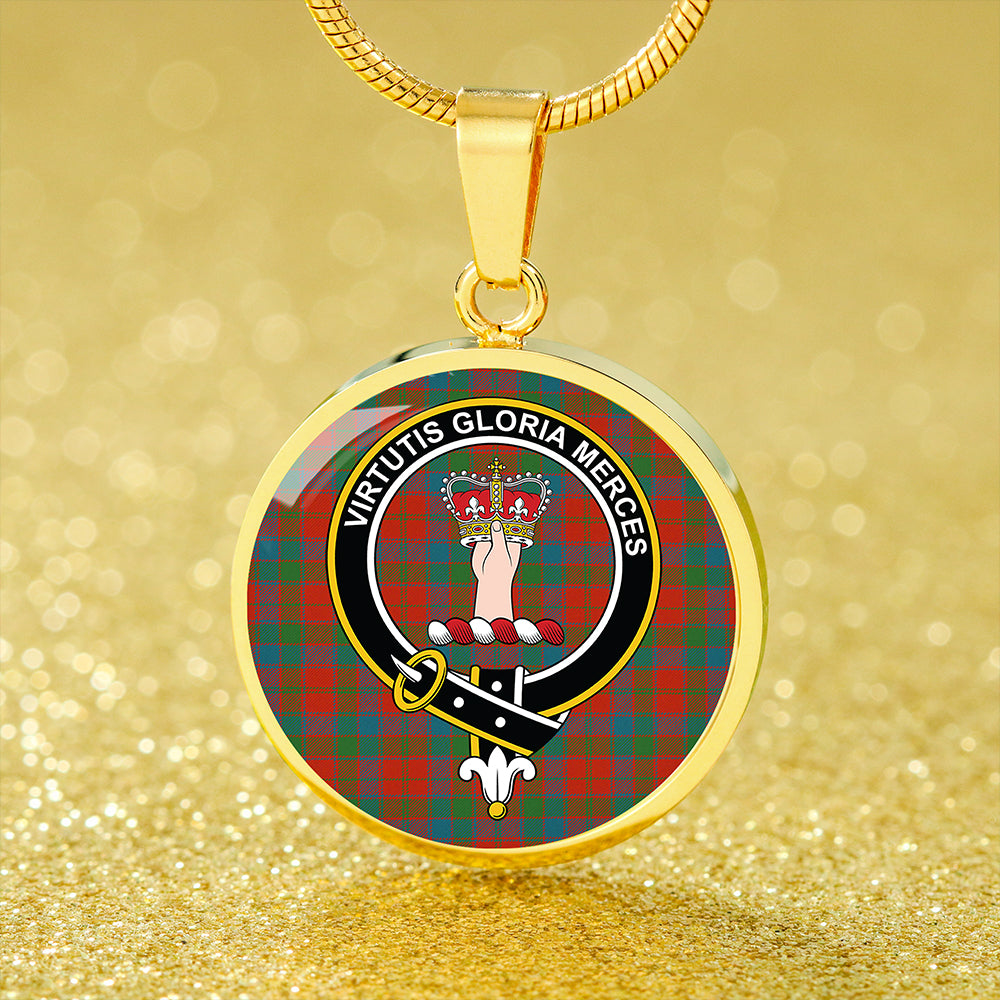 Robertson 1819 Ancient Tartan Crest Circle Necklace