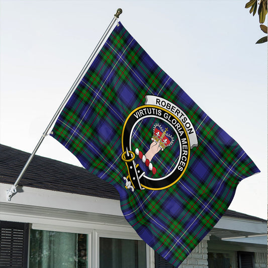 Robertson Hunting Modern Tartan Classic Crest House Flag