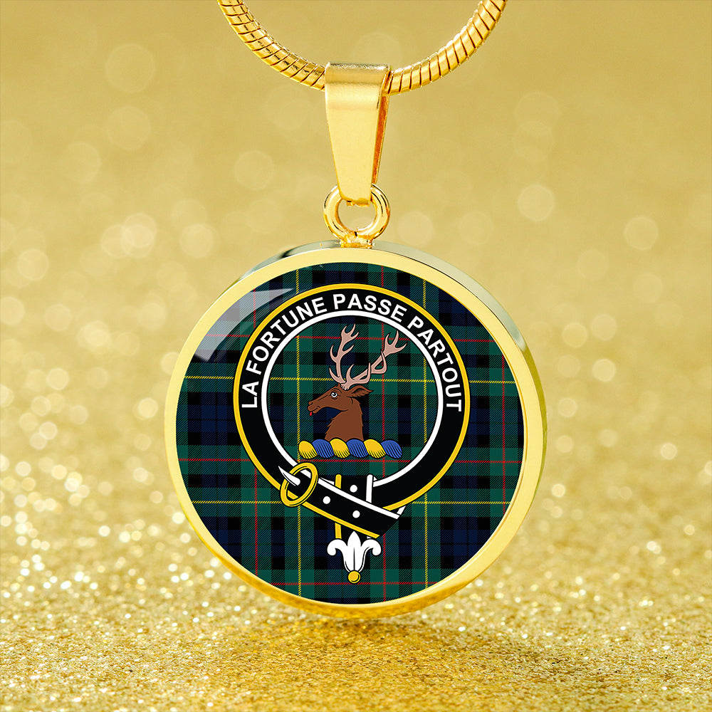 Rollo Modern Tartan Crest Circle Necklace