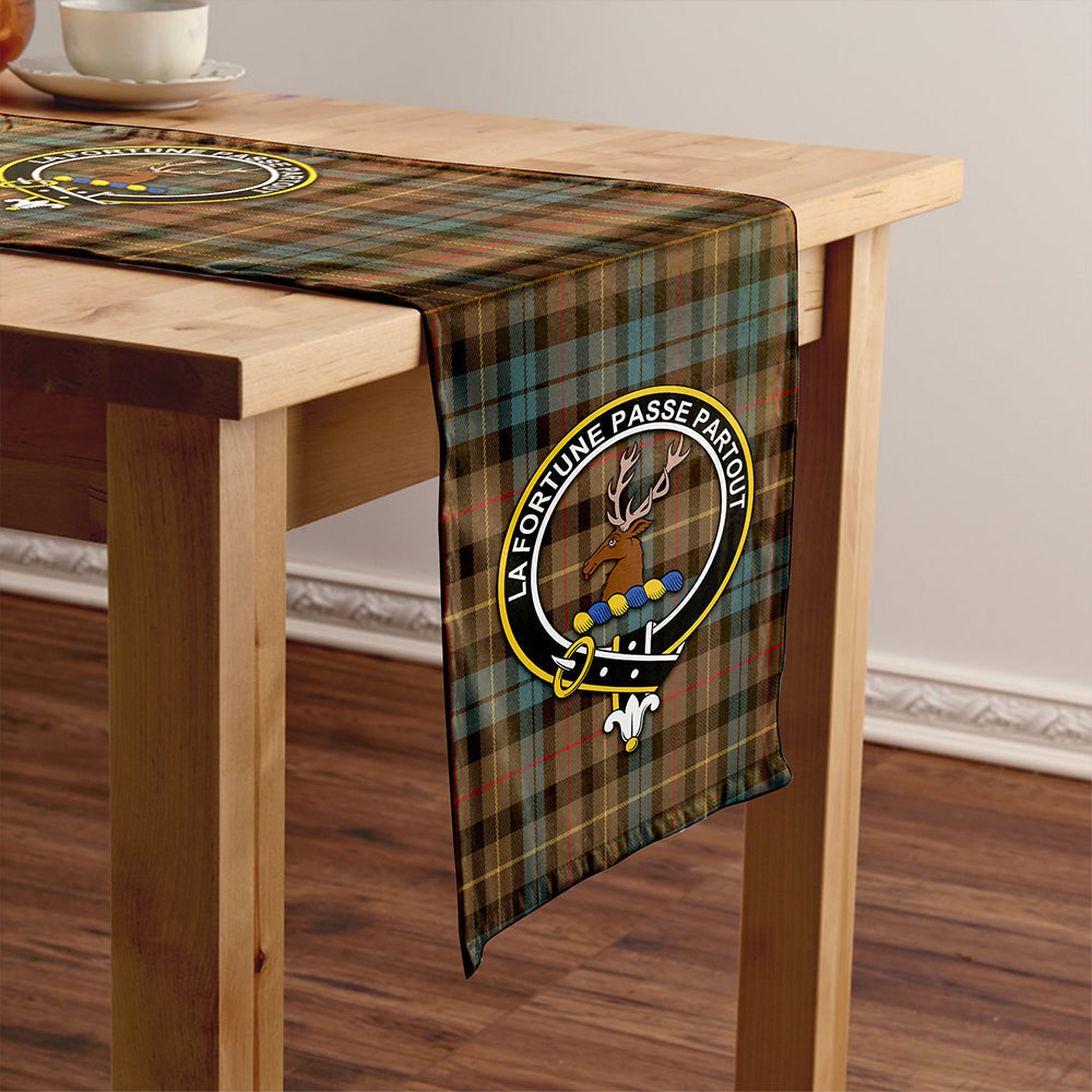 Rollo Weathered Tartan Crest Table Runner