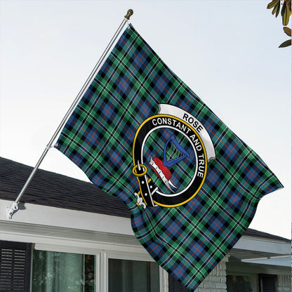 Rose Hunting Ancient Tartan Classic Crest House Flag