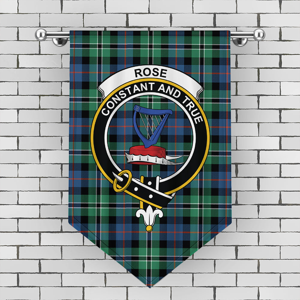 Rose Hunting Ancient Tartan Crest Gonfalon