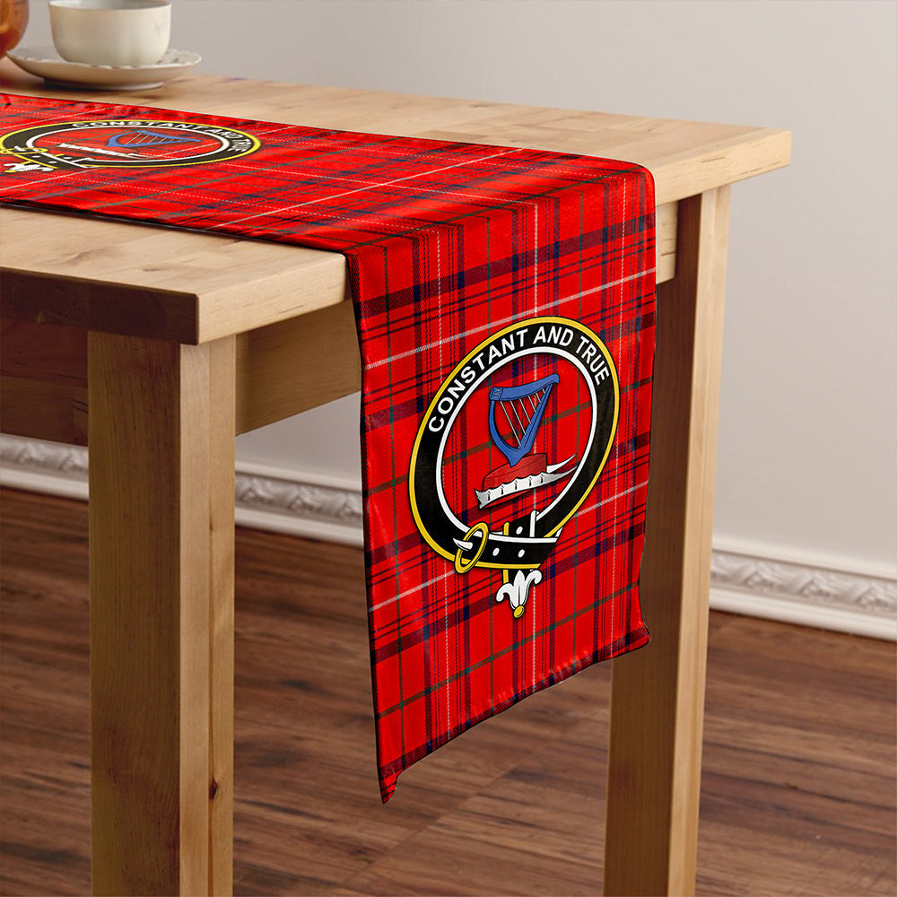 Rose Modern Tartan Crest Table Runner