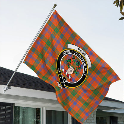 Ross Ancient Tartan Classic Crest House Flag