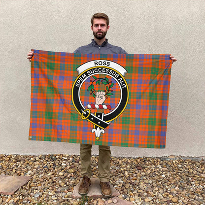 Ross Ancient Tartan Classic Crest House Flag