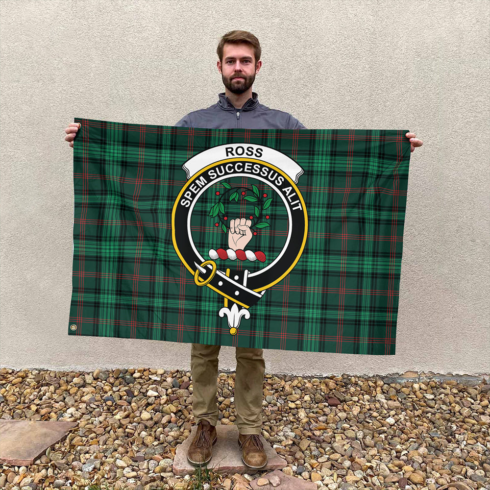 Ross Hunting Modern Tartan Classic Crest House Flag