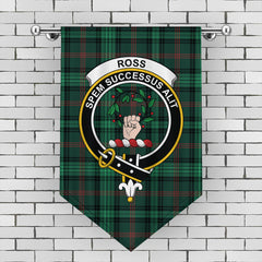 Ross Hunting Modern Tartan Crest Gonfalon