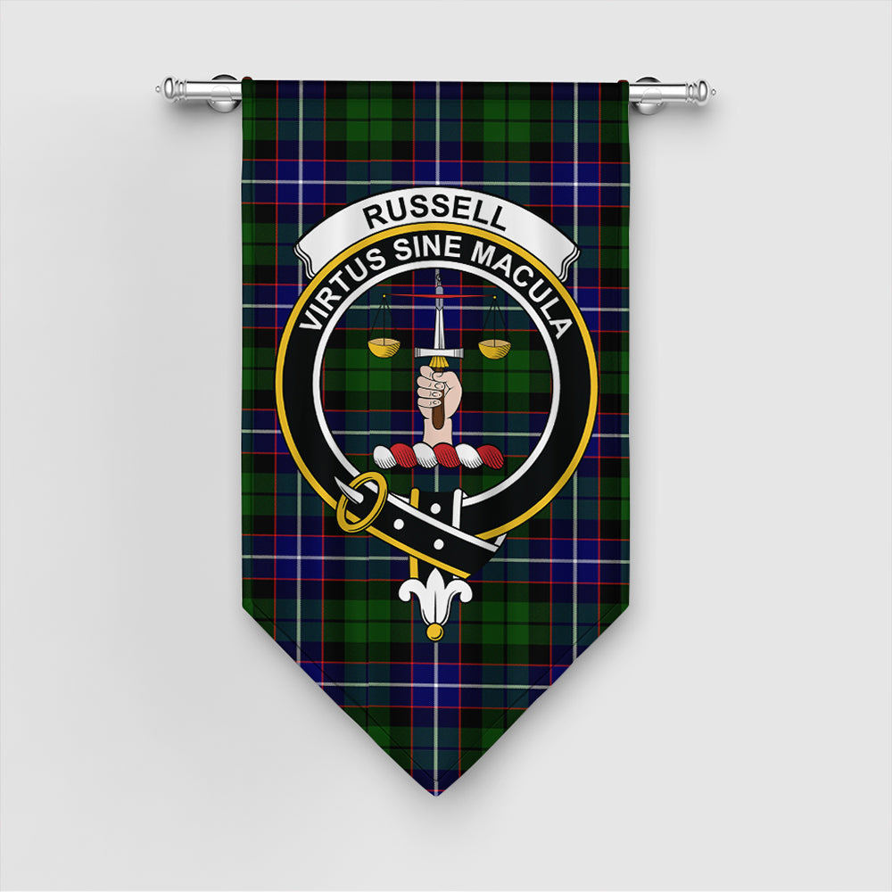 Russell Modern Tartan Crest Gonfalon