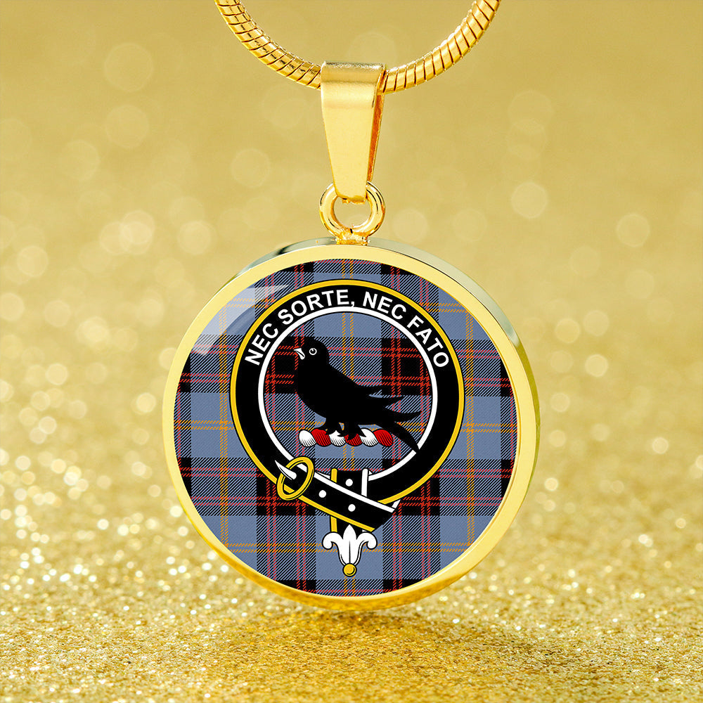 Rutherford Ancient Tartan Crest Circle Necklace