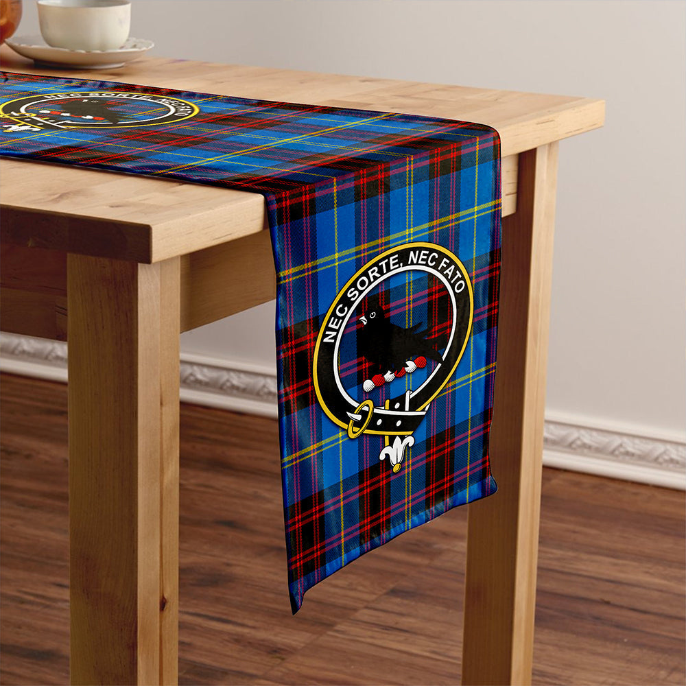 Rutherford Modern Tartan Crest Table Runner