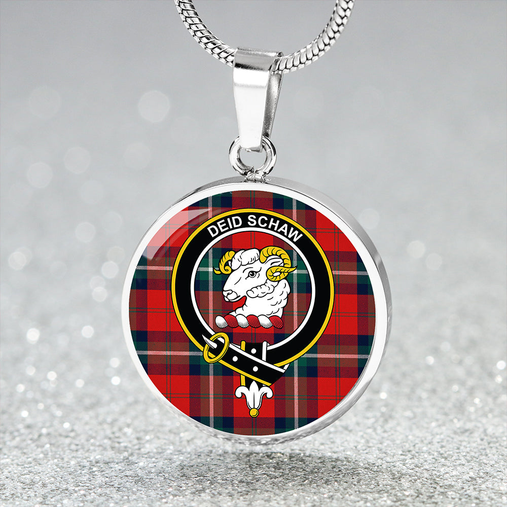 Ruthven Modern Tartan Crest Circle Necklace