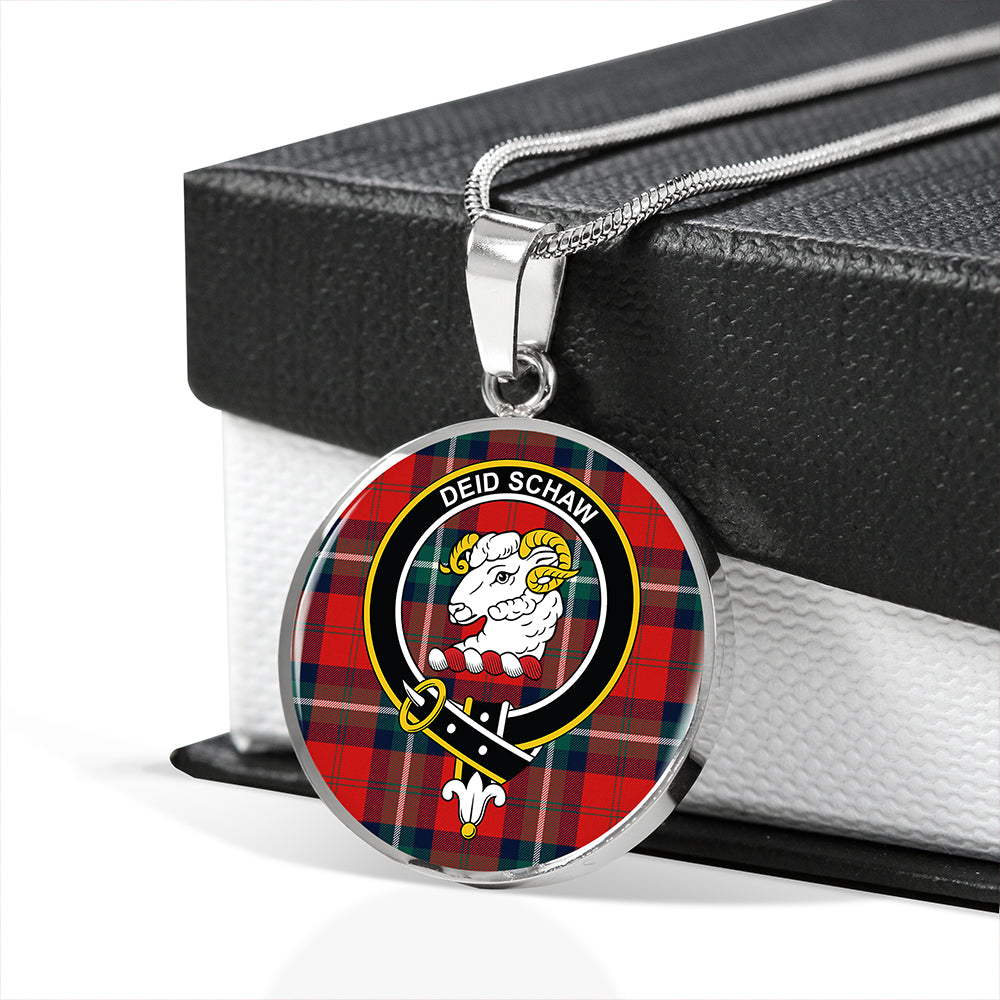 Ruthven Modern Tartan Crest Circle Necklace