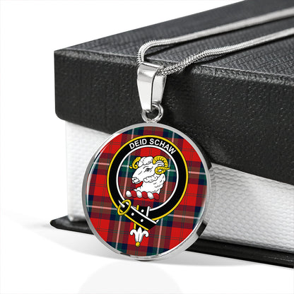 Ruthven Modern Tartan Crest Circle Necklace