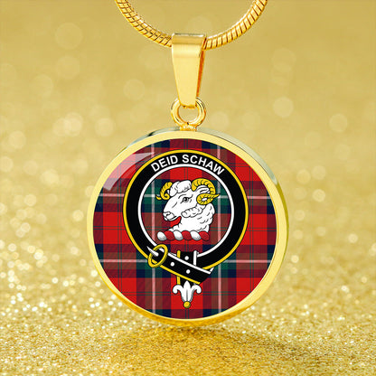 Ruthven Modern Tartan Crest Circle Necklace