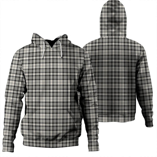 Scott Black & White Ancient Tartan Plaid Hoodie