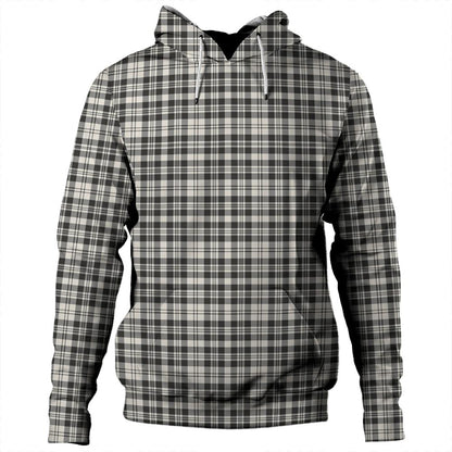 Scott Black & White Ancient Tartan Plaid Hoodie