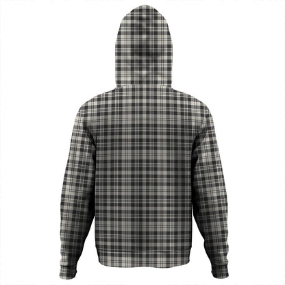 Scott Black & White Ancient Tartan Plaid Hoodie