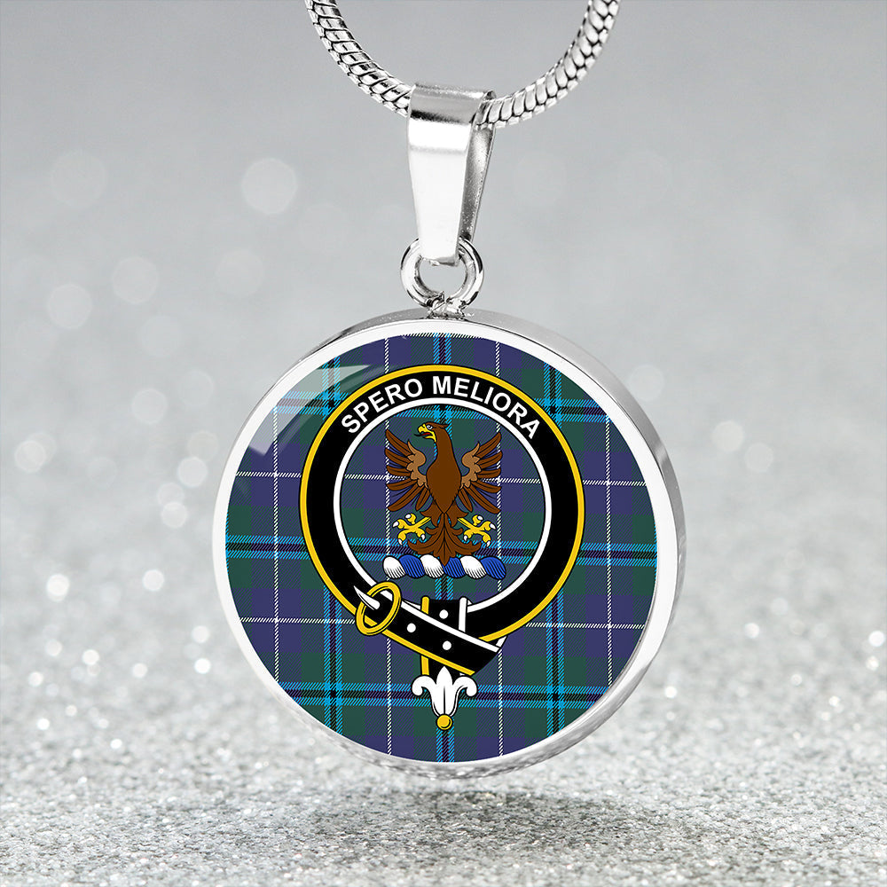 Sandilands Tartan Crest Circle Necklace