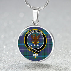 Sandilands Tartan Crest Circle Necklace