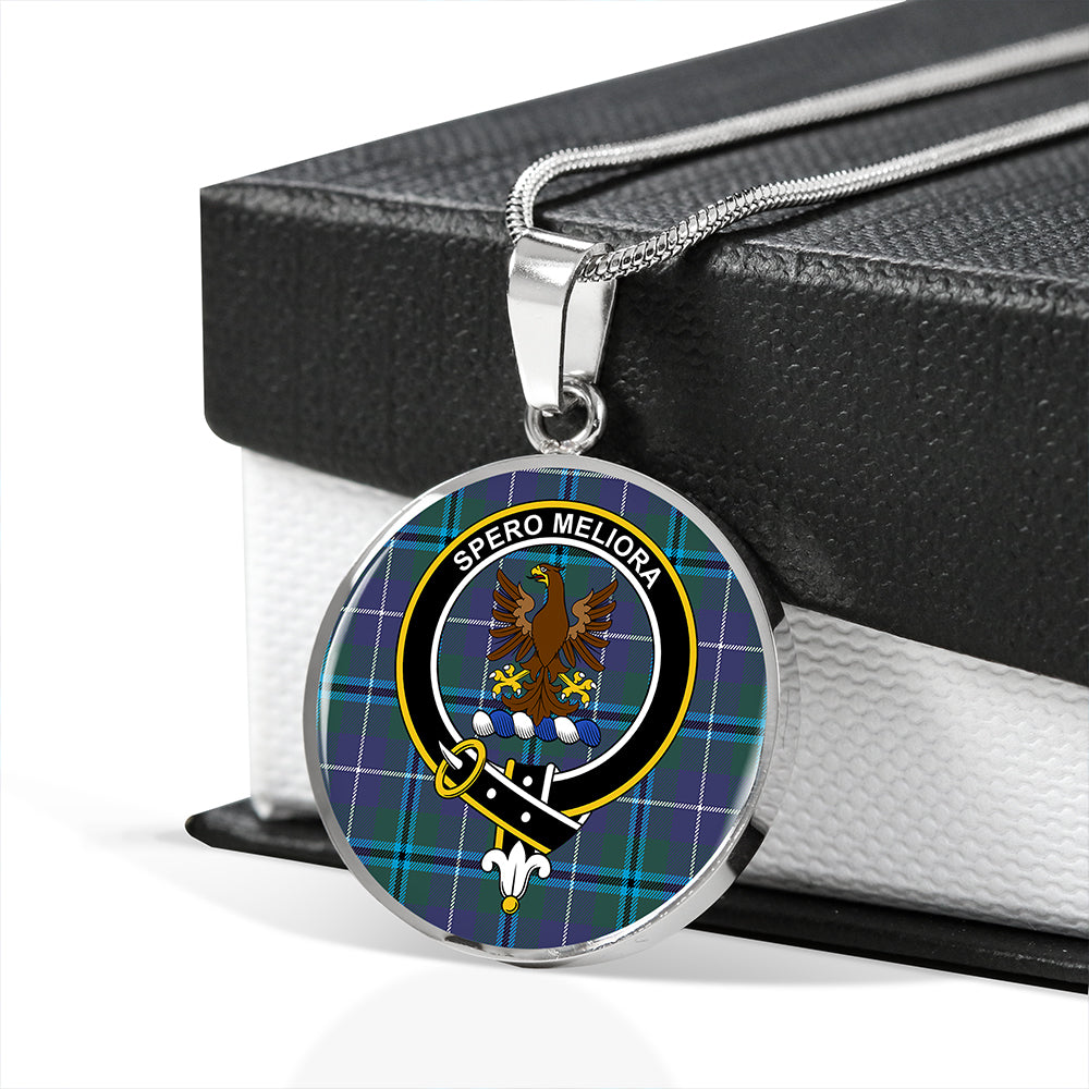 Sandilands Tartan Crest Circle Necklace