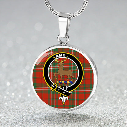 Scott Ancient Tartan Crest Circle Necklace