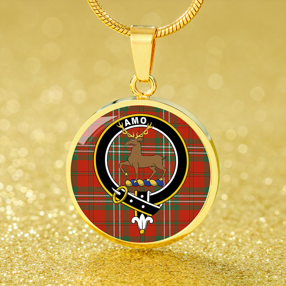 Scott Ancient Tartan Crest Circle Necklace