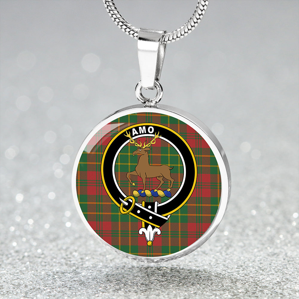 Scott Autumn Ancient Tartan Crest Circle Necklace