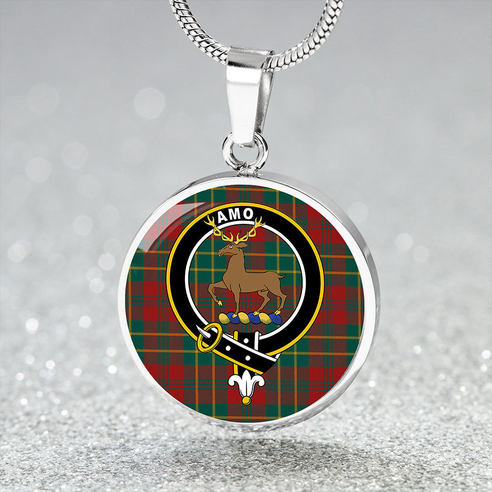 Scott Autumn Modern Tartan Crest Circle Necklace