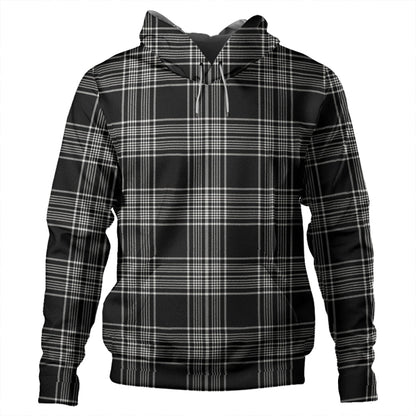 Scott Black & White Modern Tartan Plaid Hoodie