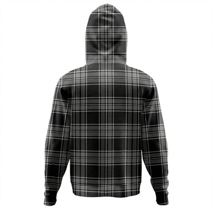 Scott Black & White Modern Tartan Plaid Hoodie