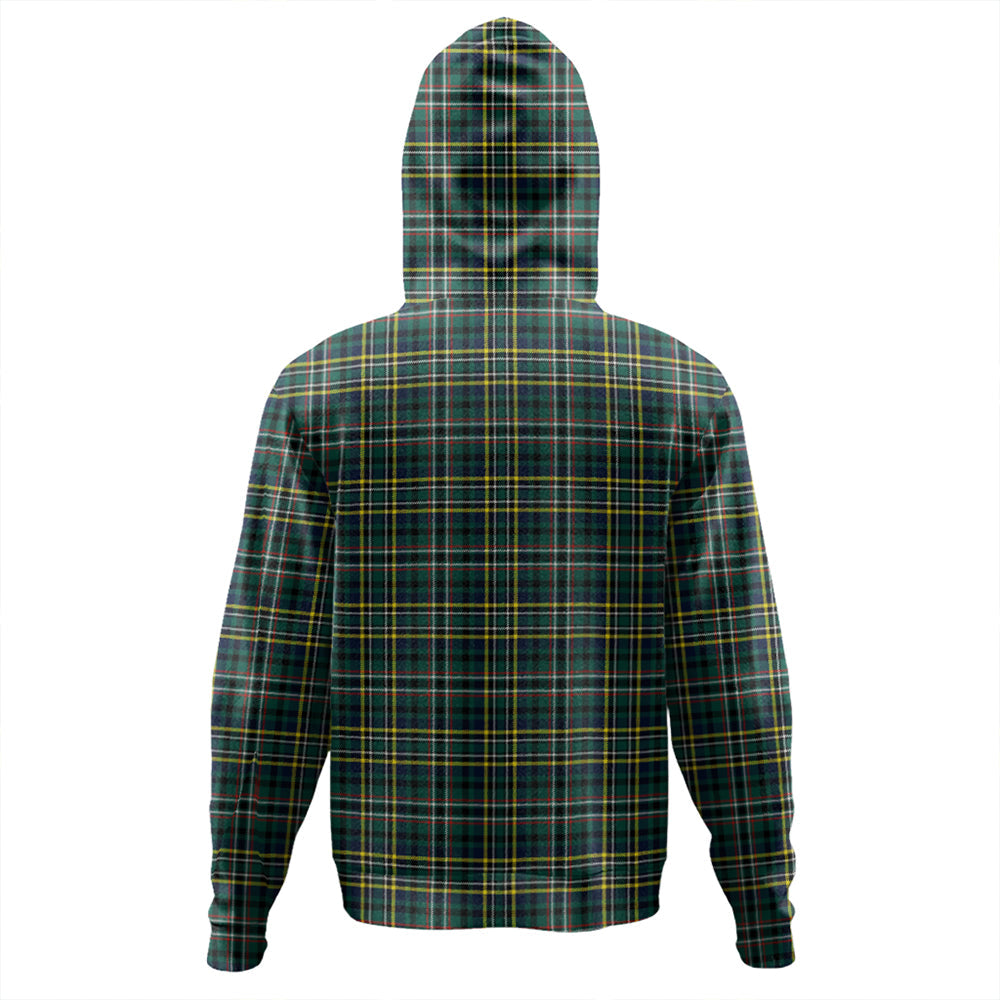 Scott Green Modern Tartan Plaid Hoodie