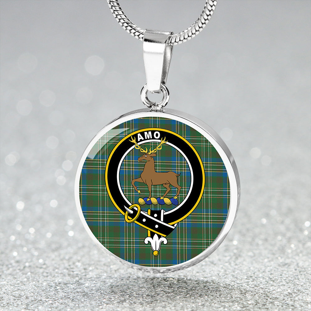 Scott Hunting #2 Ancient Tartan Crest Circle Necklace