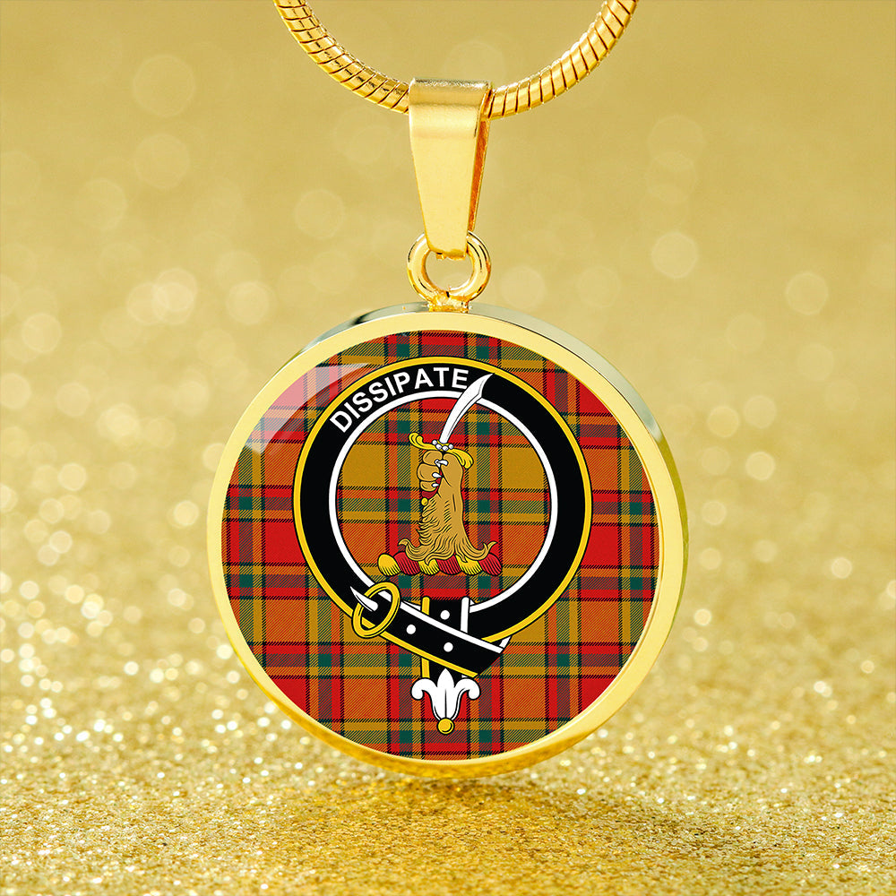 Scrimgeour of Glassary Modern Tartan Crest Circle Necklace