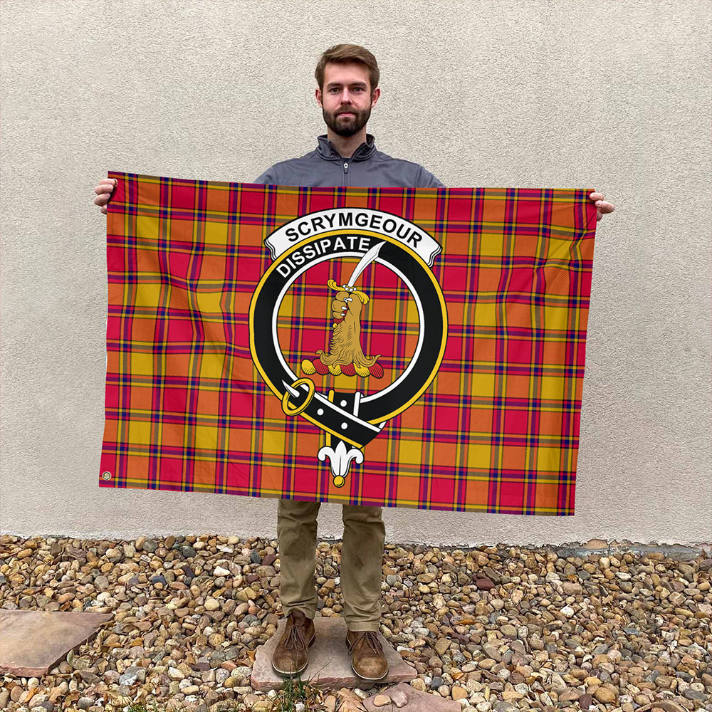 Scrymgeour Tartan Classic Crest House Flag