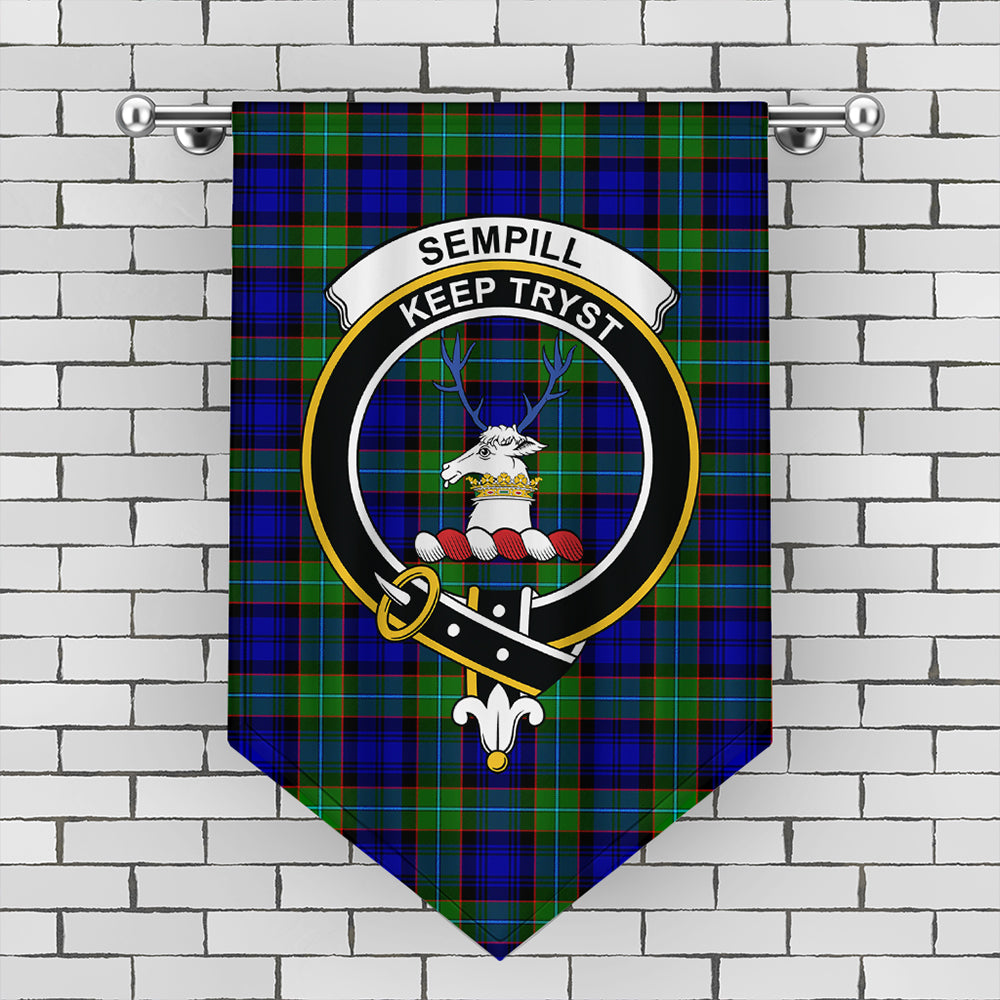 Sempill Modern Tartan Crest Gonfalon