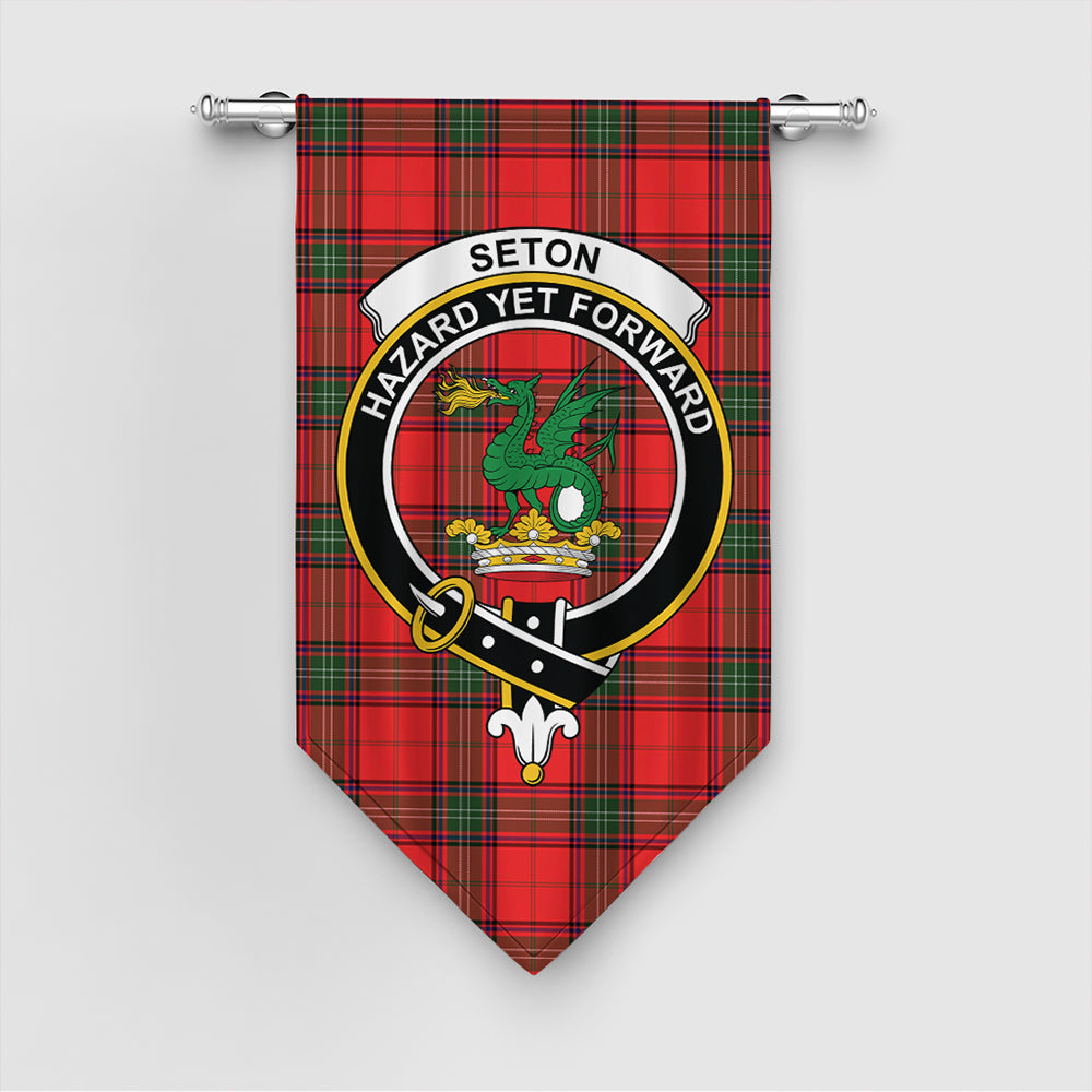 Seton Modern Tartan Crest Gonfalon