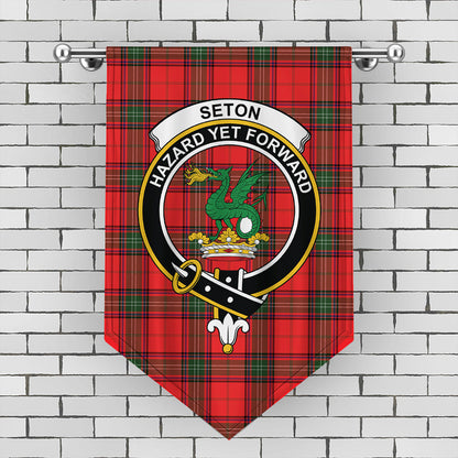 Seton Modern Tartan Crest Gonfalon