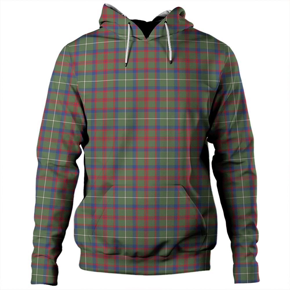 Shaw Green Modern Tartan Plaid Hoodie