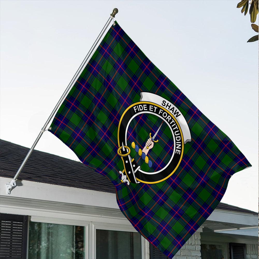 Shaw Modern Tartan Classic Crest House Flag