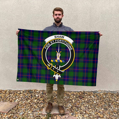 Shaw Modern Tartan Classic Crest House Flag