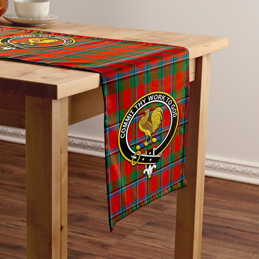 Sinclair Ancient Tartan Crest Table Runner