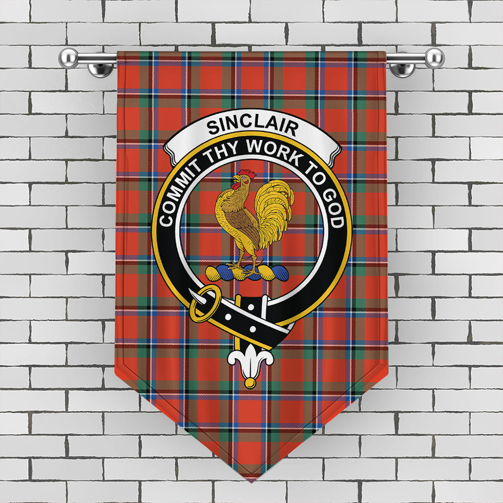 Sinclair Ancient Tartan Crest Gonfalon