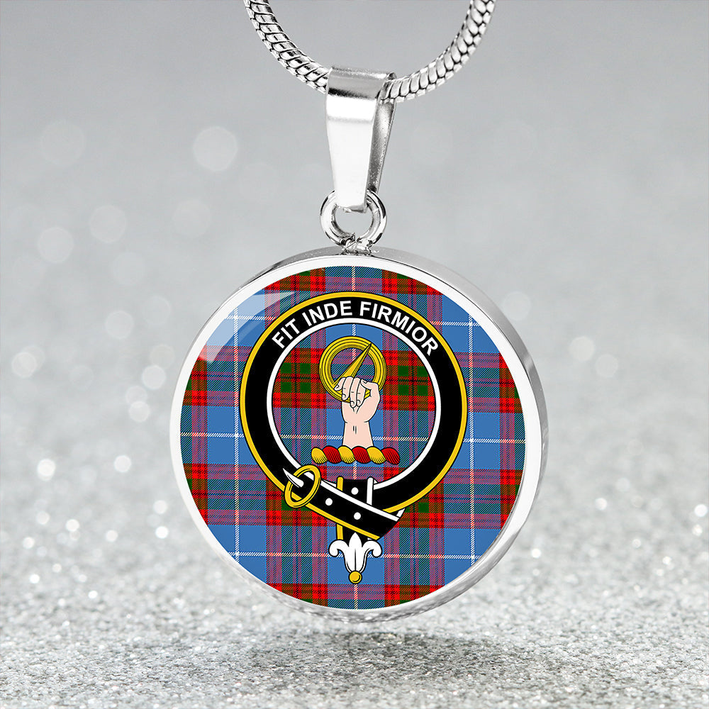 Skirving Tartan Crest Circle Necklace