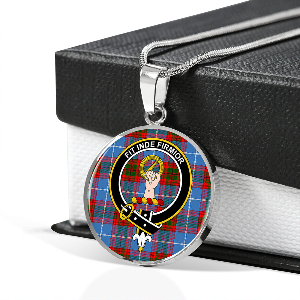 Skirving Tartan Crest Circle Necklace