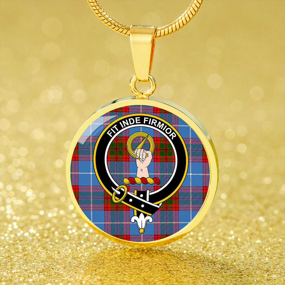 Skirving Tartan Crest Circle Necklace