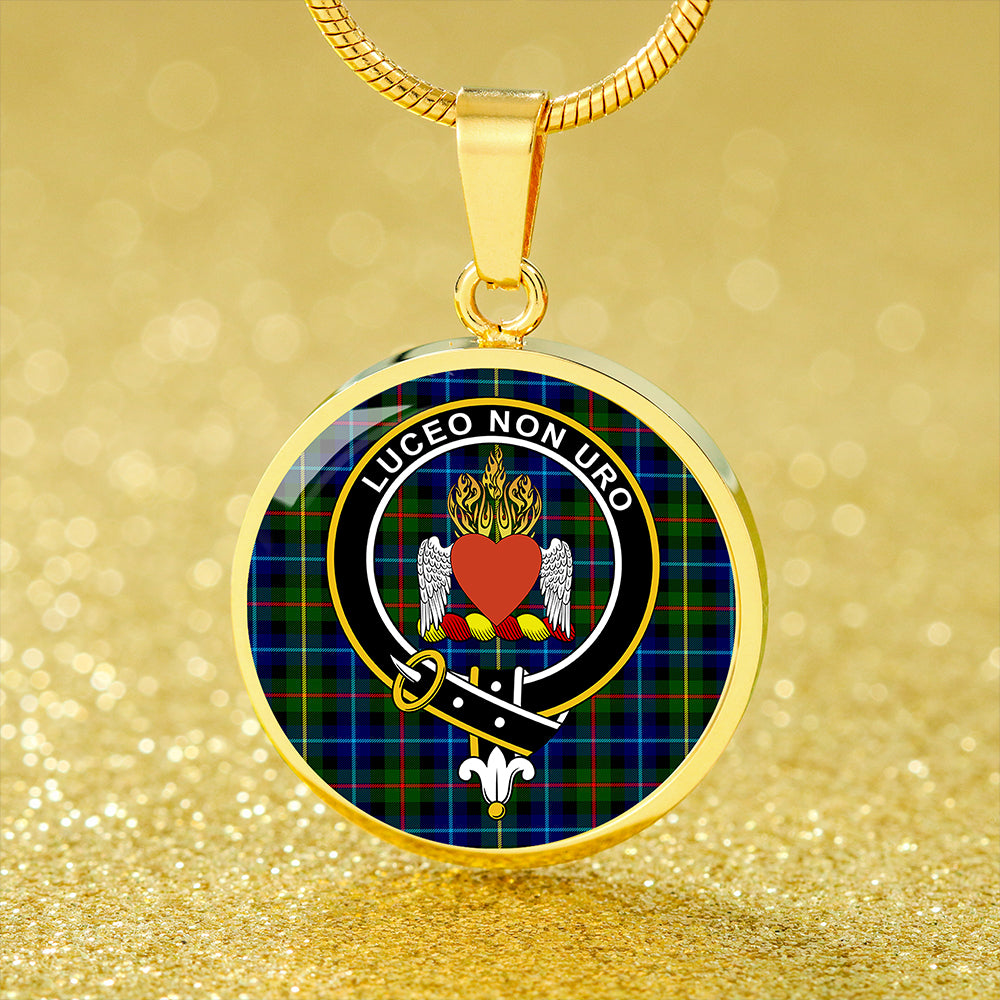 Smith Modern Tartan Crest Circle Necklace